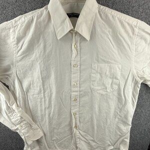 Dolce & Gabbana Basic Button Up Shirt White Long Sleeve Pocket Cotton 17 Neck